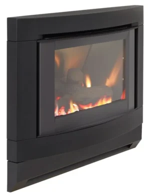 Cannon Cremorne Power Flue Heater Console in Black Product Image Side Angle