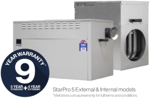 Brivis StarPro 5 High Efficiency Gas Ducted Heating Internal and External Models with 9 Years Warranty