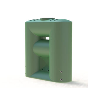 Melro 2060 Litre Tank with Zenox ZHR800 Mist Green Pump Side Angle Product Image
