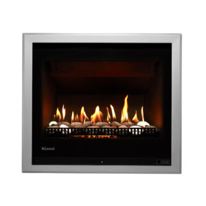 Rinnai 650 Gas Fireplace with Stones Product Image