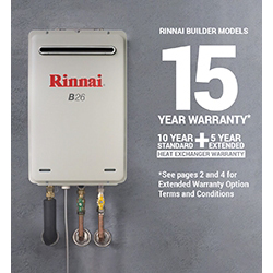 Rinnai B26 Builders Series Continuous Flow Hot Water